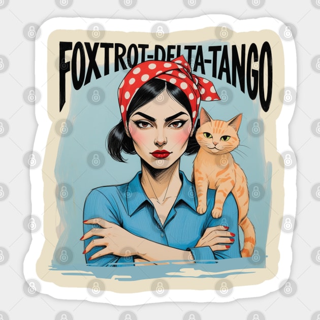 Foxtrot Delta Tango Anti Donald Trump Political Humor FDT Sticker by Creatifly Graphic Tees